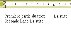 tabulation dans texte2
